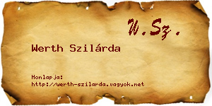 Werth Szilárda névjegykártya